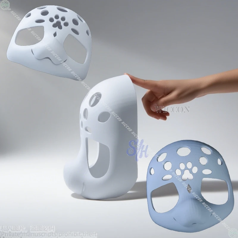 

3D Anime Head Suit Cosplay Fursuit Mask Fox Dog Rabbit Cat Props Animal Skull Base Halloween Costume Gift Polylactic Acid