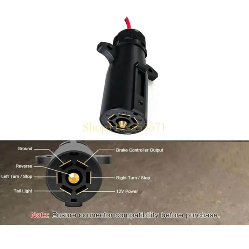 Best Seller Polarity-Reversible 2-Pin SAE Power Cable with 7-Pin Trailer End, Electrical Conductors, and a Stated 1-36 V