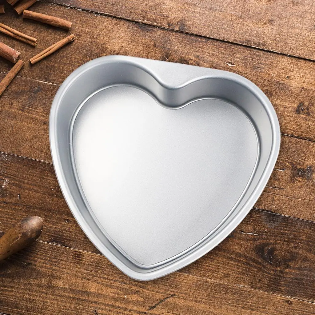 Heart Shaped Removable Bottom Thicken Aluminum Alloy Chocolate Cake Tin Baking () for , 8inch