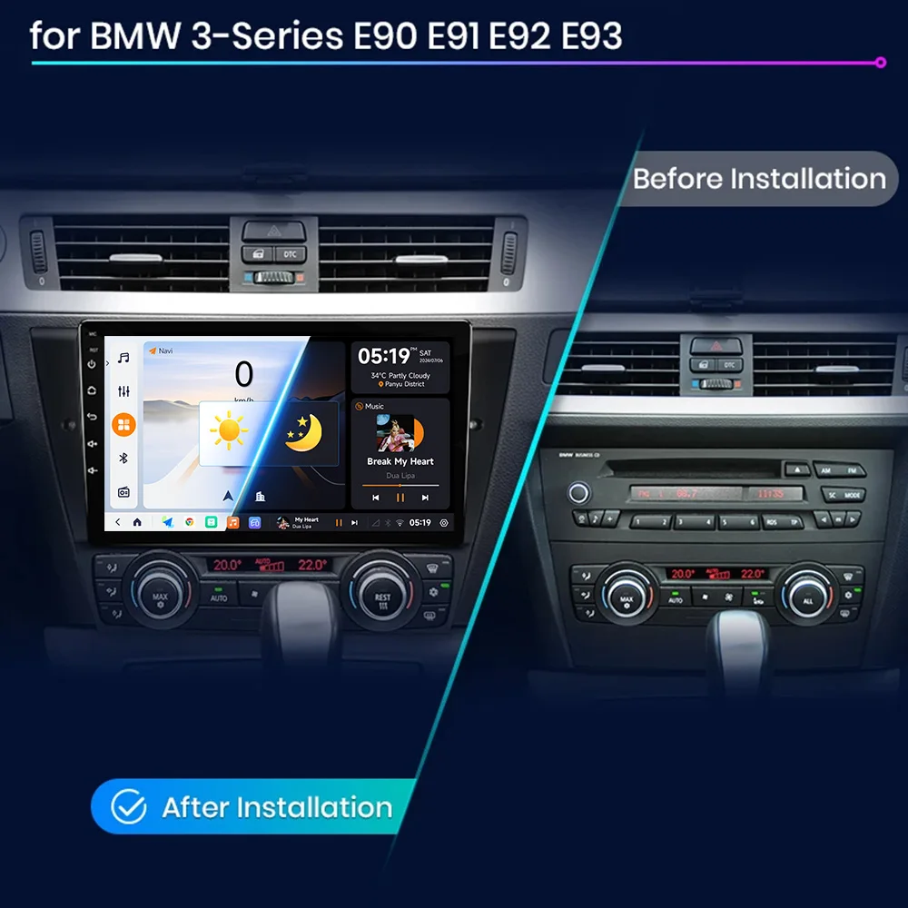 MG18 Car Radio for BMW 3 Series E90 E91 E92 E93 Wireless CarPlay Android Auto Car Multimedia Player GPS 2din autoradio Navi DSP