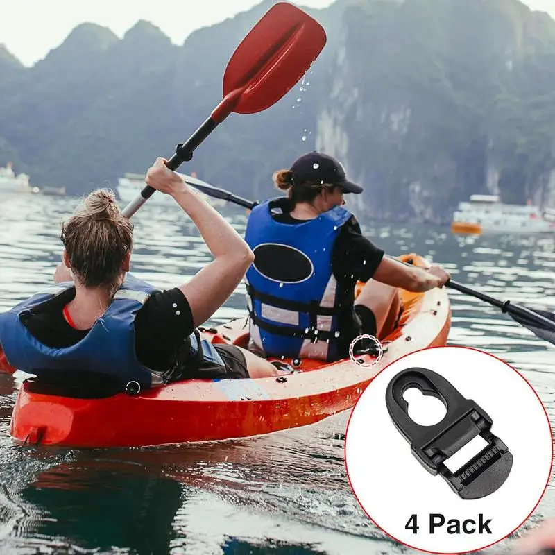 Kayak Seat Repair Parts 4pcs Kayak Seat Buckle Accessories Adjustable Nylon Backpack Buckle For Solid Back Support Safe Seat