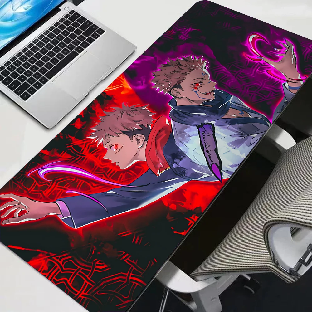 Mauspad XXL S-Sukuna Japanischer Anime J-Jujutsu K-Kaisen Mauspad Schreibtischunterlage HD Rutschfeste Gaming-Tastaturunterlage PC Laptop Zubehör