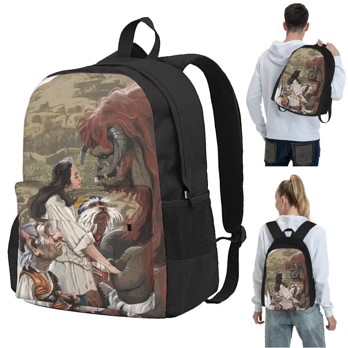 The Labyrinth Fantasy Adventure Ambrosius Backpack Student BookBag Children School Bag Laptop Shoulder Bags for Boys Girls