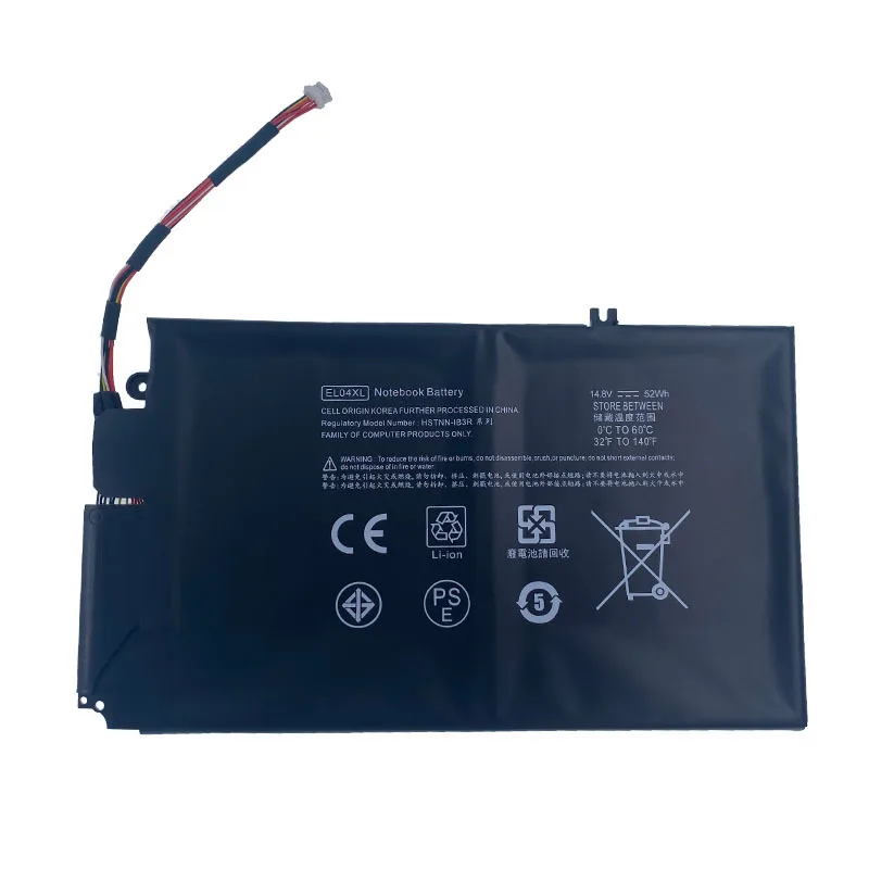 

14.8V 52Wh EL04XL Laptop Battery for HP Envy 4-1008tx 4-1218tu 4-1128tx 4-1040tu TPN-C102 HSTNN-IB3R HSTNN-UB3R 681879-1C1