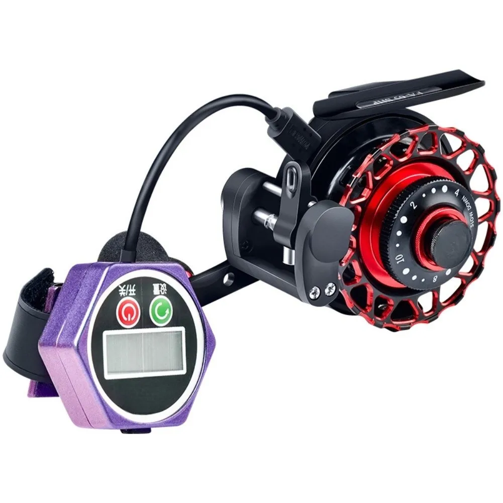 Digital Display Fishing Reel 4.3:1 10+1BB For One-Click Slow Descent Raft Ice Fishing Automatic Line Raft Fishing Wheel