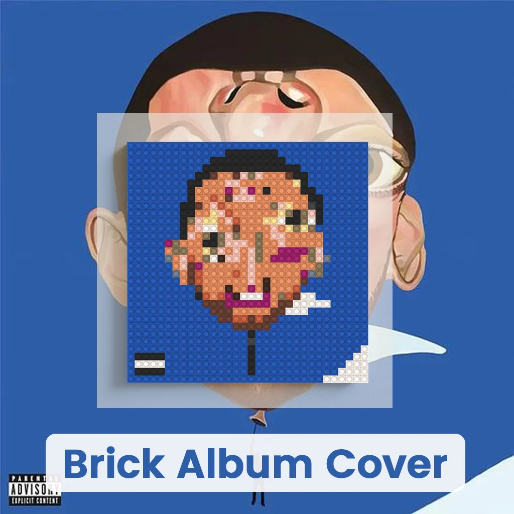 

M-Mac Miller MOC Building Blocks Mosaic Pixel Art Brick Painting DIY Painting Home Wall Decor Hip Hop Rap Star Music Album Cover