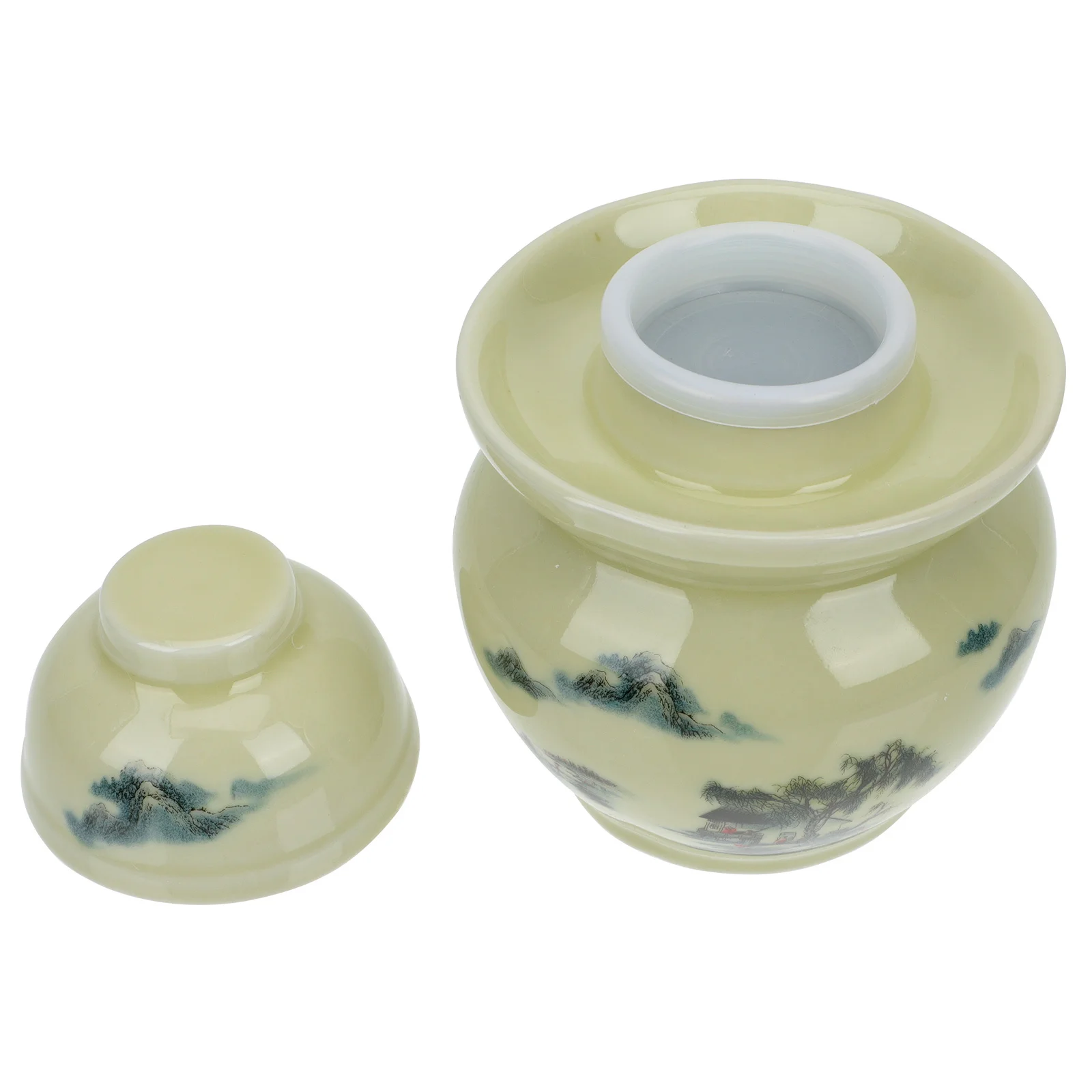 

Ceramic Pickle Jar Sealing Storage Container Compact Kitchen Food Holder Sealed Crock for Pickles Honey Salted Egg