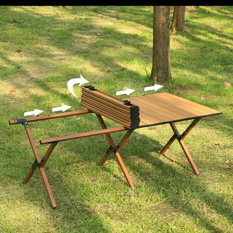 Cheap Outdoor Furniture Portable Roll Up Heavy Duty Folding Folding BBQ Picnic Camping Table and Chair Sets Fast Delivery