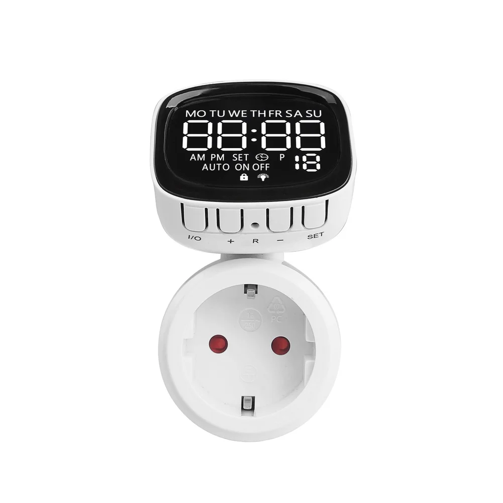 1PCS Adjustable Kitchen Timer-Outlet Programmable Rotatable-Timer Socket EU Standard German FOR FRENCH Compatible Kitchen
