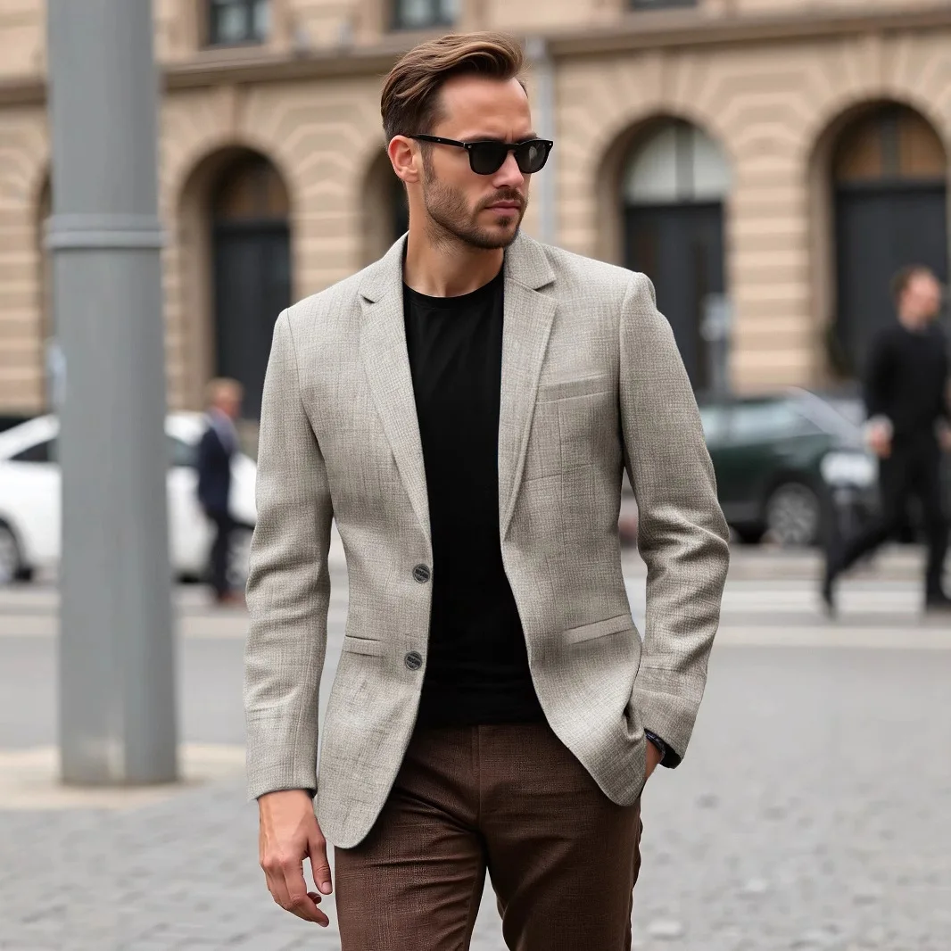 

Новый тренд, модный повседневный универсальный негладирующий лацкан, весенне-осенний новый пиджак