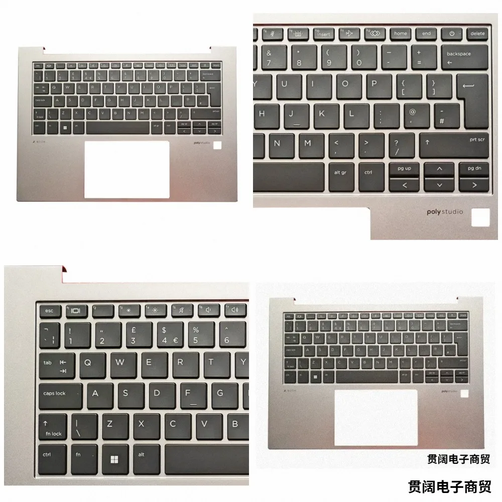 HJY..Brand New Palmrest Top Case With Backlit UK Layout Large Enter Keyboard For HP ZBook Firefly 14 G11