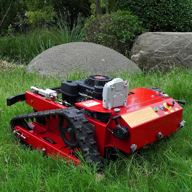 Customized Rubber Tracks Remote Control Robot Lawn Mower CE EPA Approved All Terrain RC Grass Cutter Agriculture