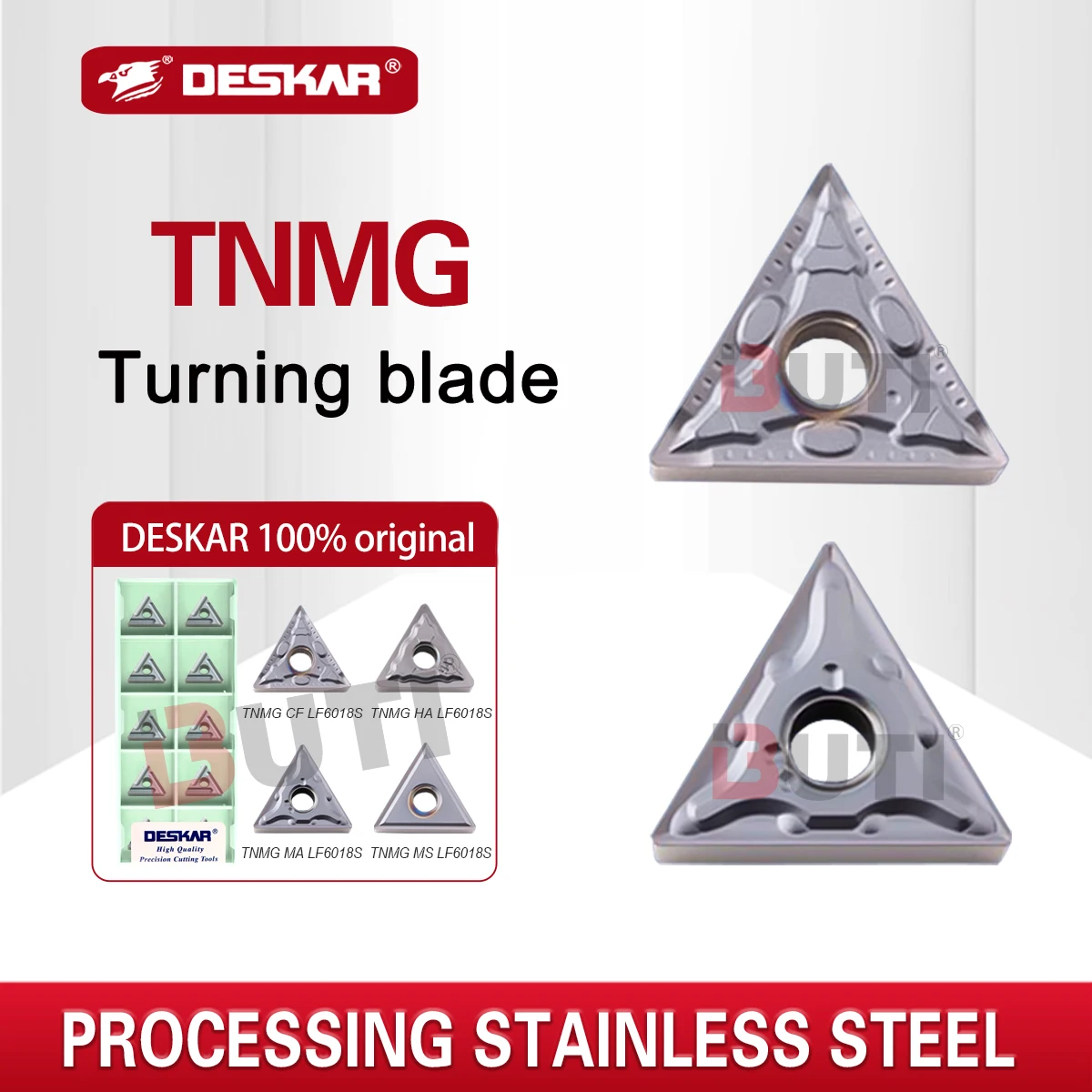 

DESKAR 100% Original Carbide Blade TNMG160404R-VF TNMG160408-HA TNMG160412-MA LF6018S CNC Triangle Turning Tool Stainless Steel