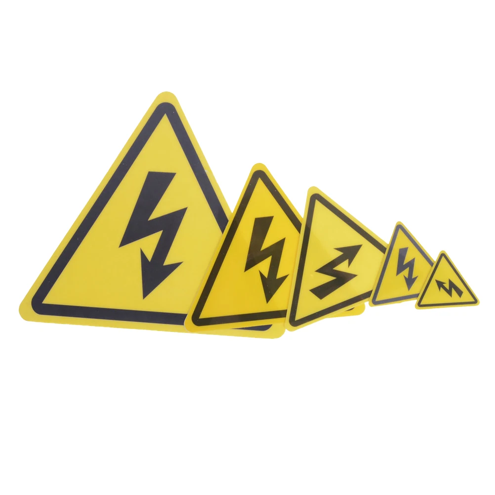 New 2PCS High Quality Danger High Voltage Electric Warning Safety Label Sign Decal Sticker