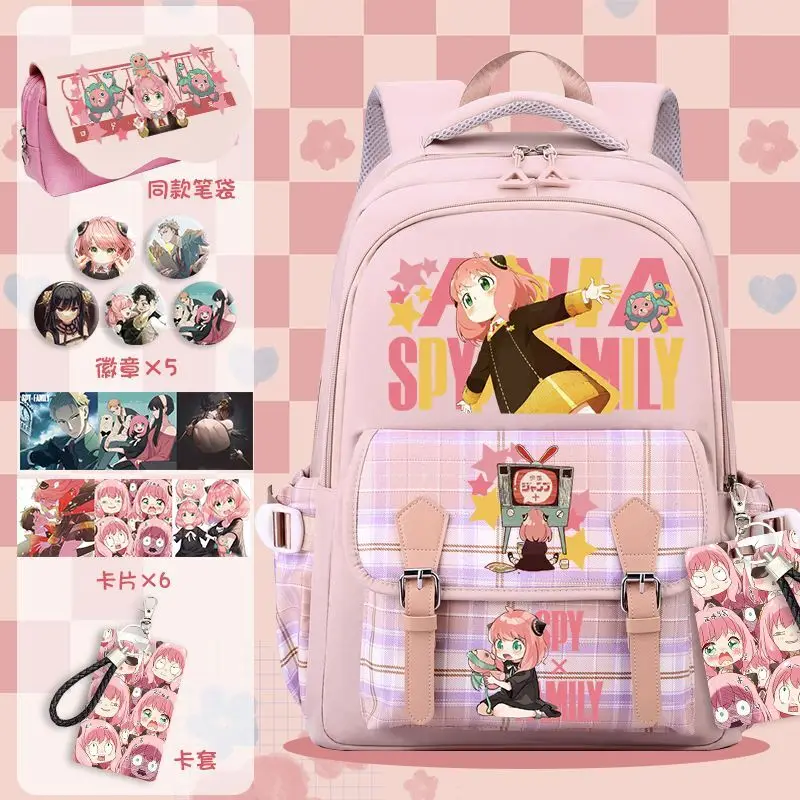 Spy X Family Merchandise Aniya Cigua Student Female Large Backpack Elementary Middle High School Cartoon Anime