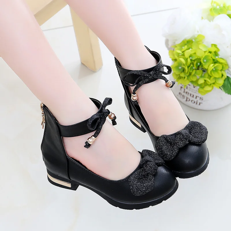 Baby Girls Princess Shoes Cute Kids Sandals Shiny Bow Stage Elegant Comfortable Catwalk Fashion Spring/summer Students