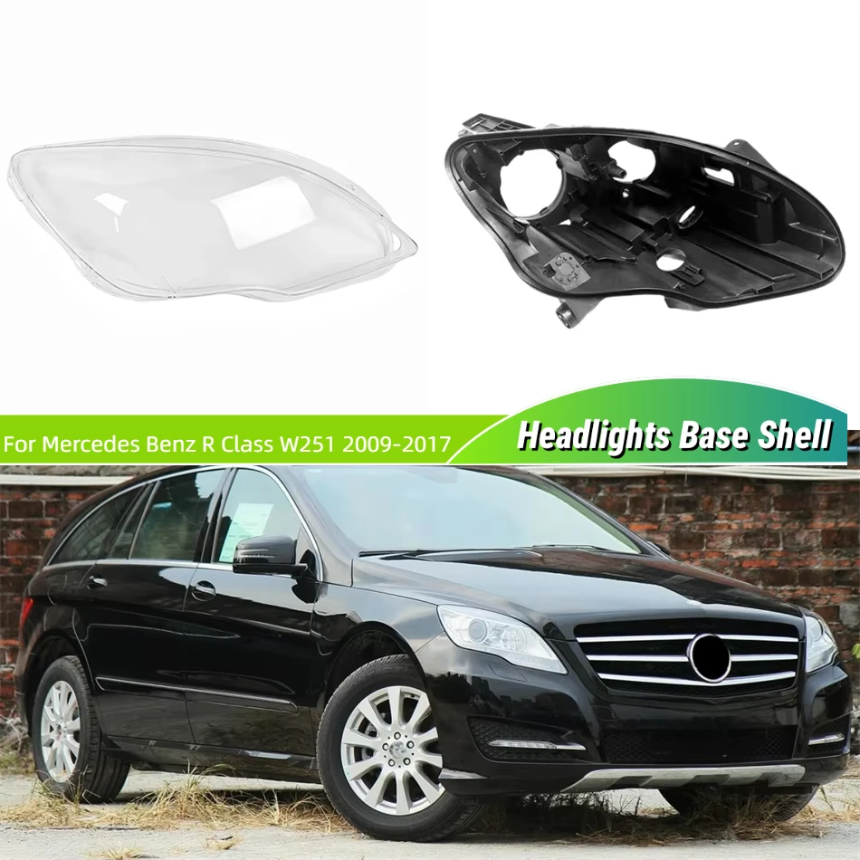 

Для Mercedes Benz R Class W251 2009-2017 R320 R350 R400 R500 автомобильный аксессуар, цоколь, держатель лампы, крышка передней фары