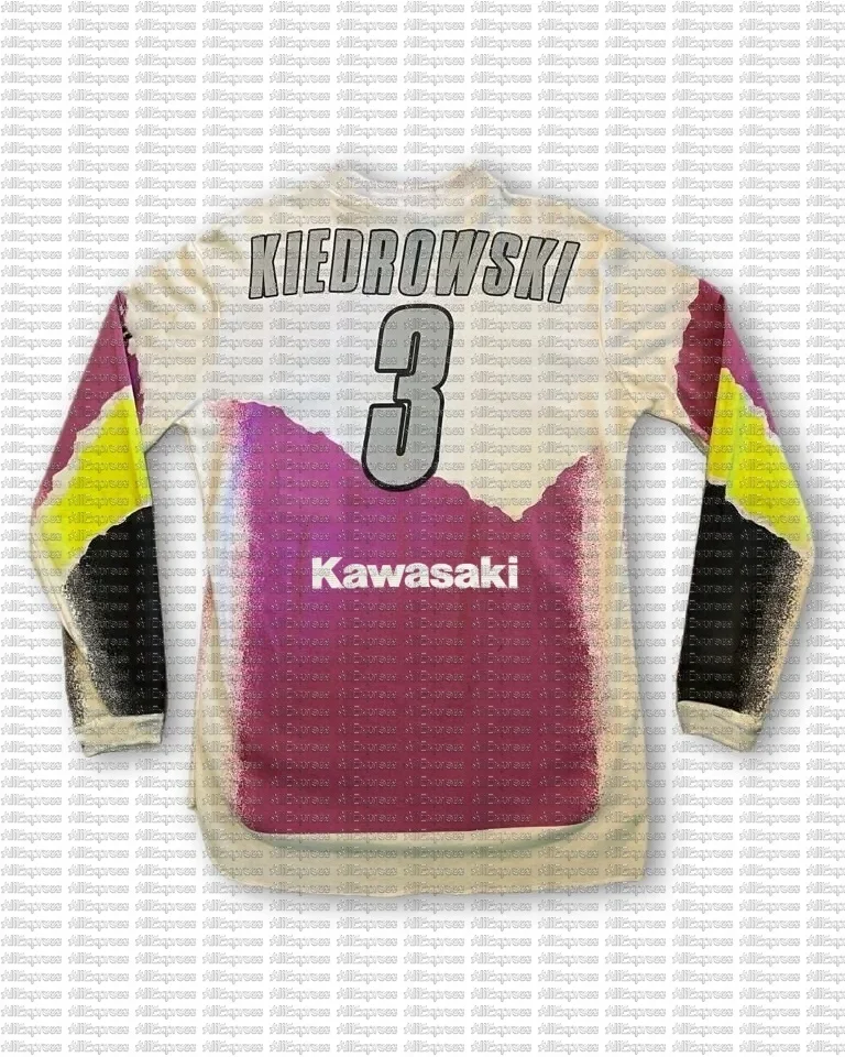 

Kawasaki #3 KIEDROWSKI Men Women Casual Sportswear Quick Drying Breathable Summer Motorcycle T-Shirt Fashionable Event Uniform