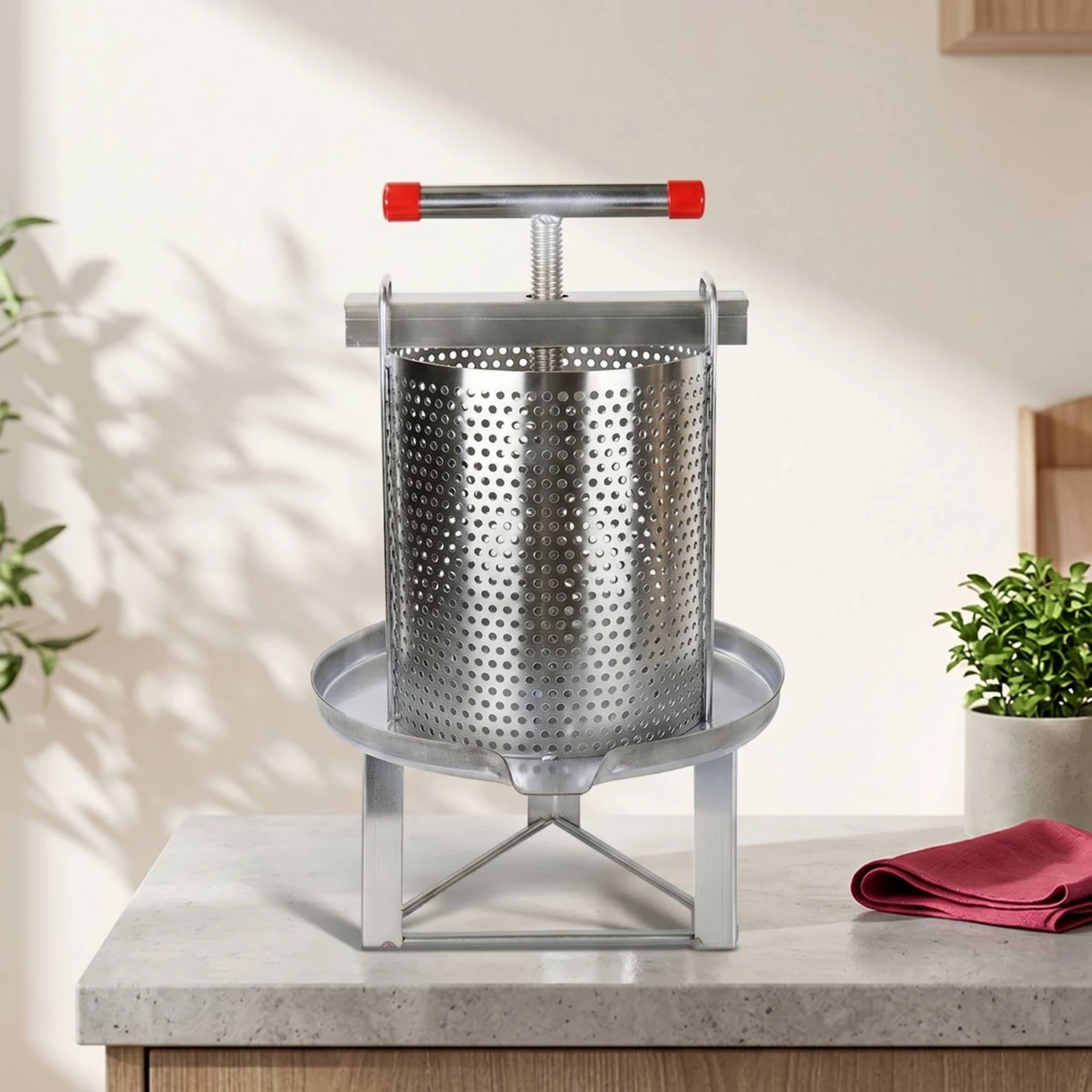 Stainless Steel Honey Press Long-Lasting Manual Honey Press Extractor Heavy-Duty Machine Sturdy for Beekeepers, Home, Kitchen view 2
