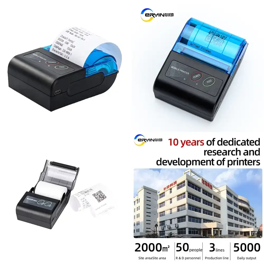 

POS Portable Thermal Supermarket Mini Portable Wireless 58mm Thermal Receipt Printer 2 Inch Thermal Printer Mechanism