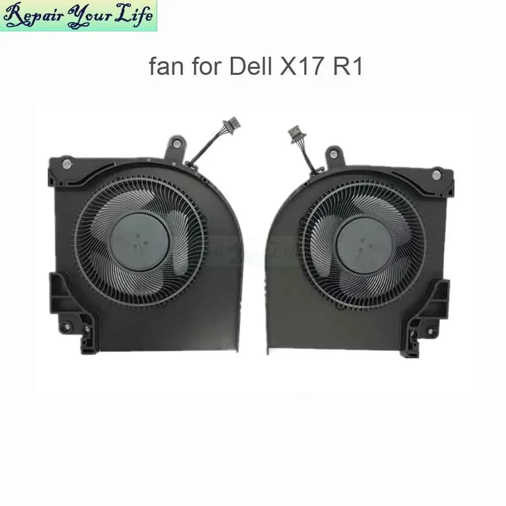 

12V Laptop CPU GPU Cooling Fans For DELL For Alienware X17 R1 0X63JW X63JW 09DNWT 9DNWT EG50061S1-1C050 1C040 Notebook PC Cooler