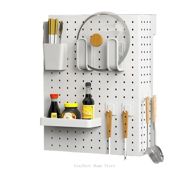 Kitchen Anti Oil Splash Guard Pegboard Storage Rack Gas Water Heater Pipe Cover For Concealing Ugly Pipes Under Wall Boiler