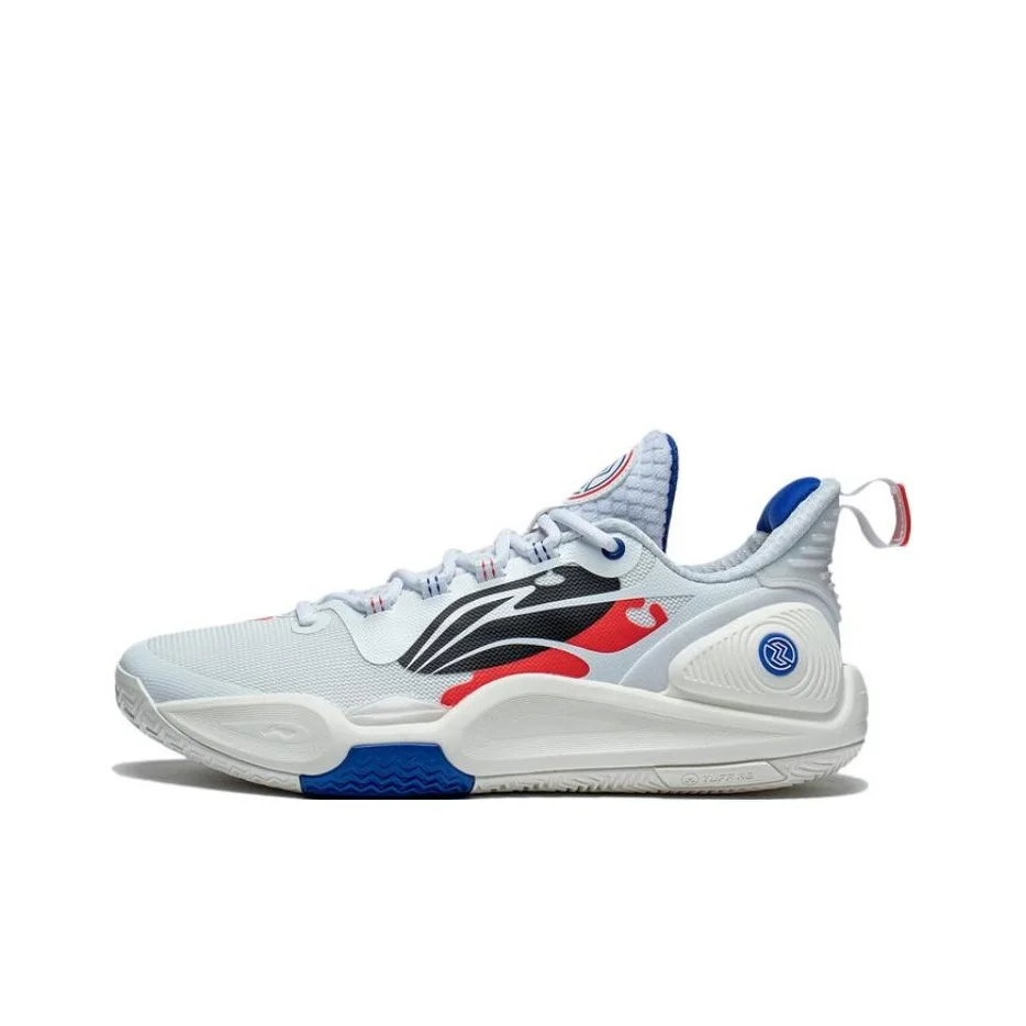 Li Ning Flash Strike 9 Low top Basketball Shoes Men's White Red ABPT001-64