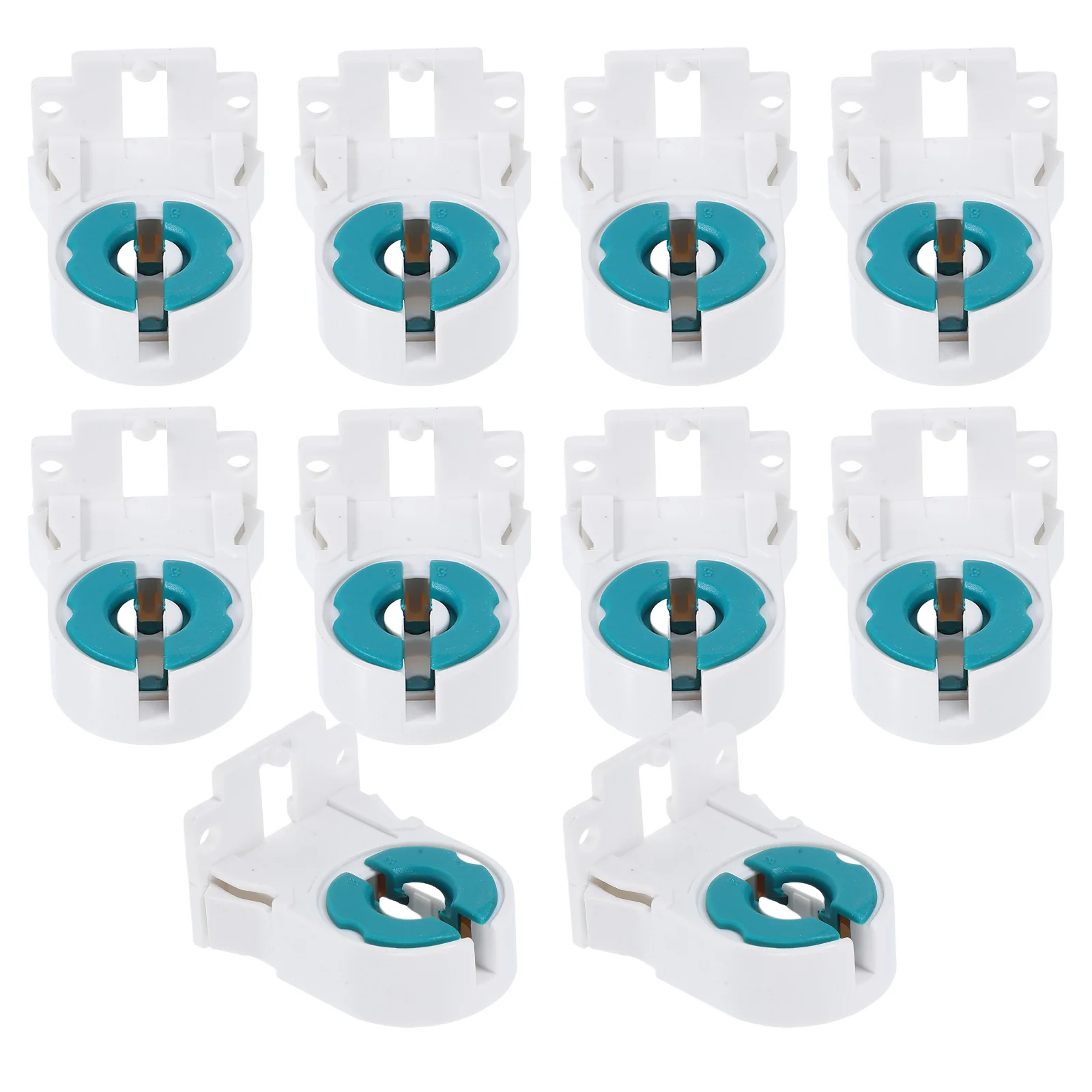 

10pcs Grille Lamp Holder Replacement Socket Parts Fluorescent Tube Base Household Light Bases Bulb Durable Materials Easy