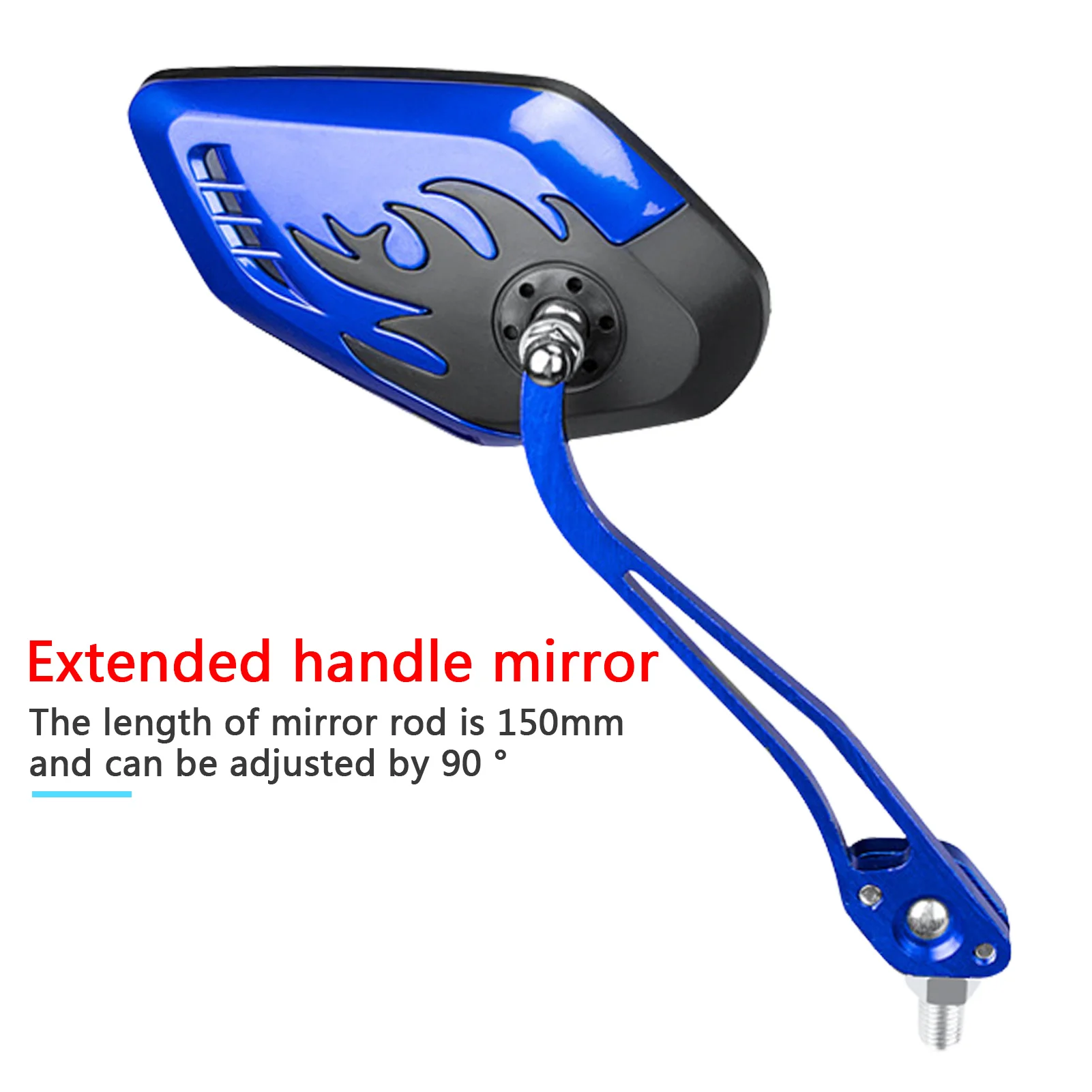 2 Pieces Bike Rear View Mirror Handlebar Mount Bike Rear View Glass Mirror Bicycle Accessories Adjustable Rear View Glass