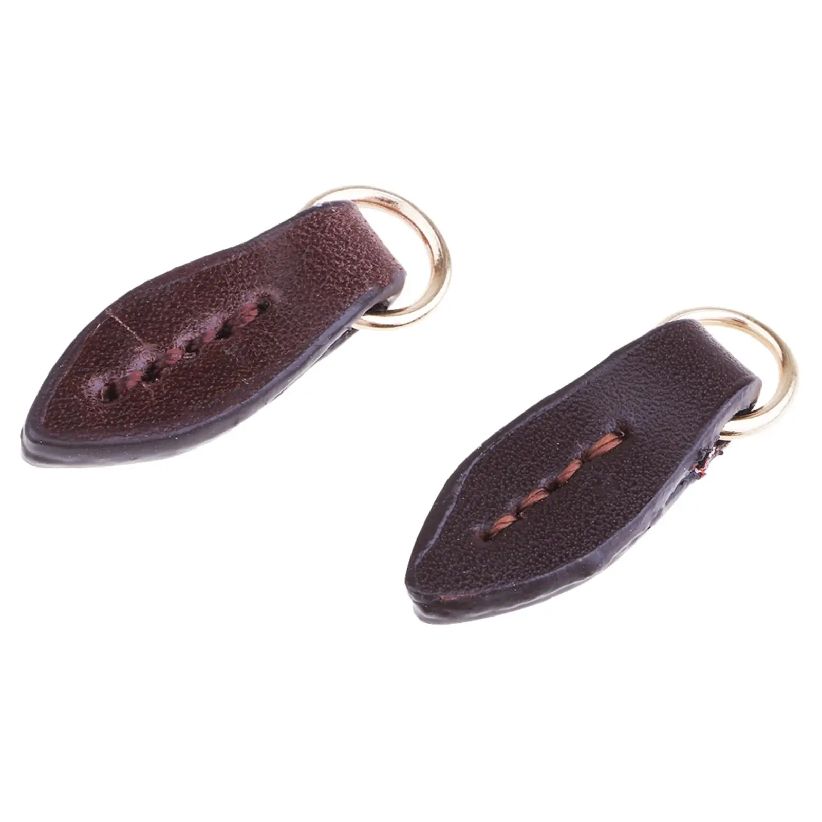 2Pcs Leaf Shaped Leather Zip Tags Zipper Pulls Zipper Extension Zip Slider Replacement Fixers Puller Slider Jacket Backpack