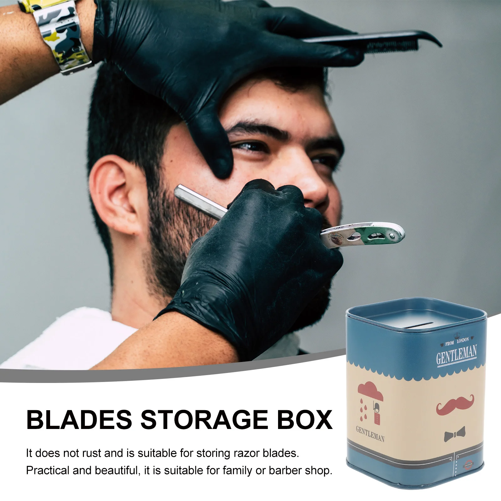 Dispenser Blade Storage Box Man Injector Case Stainless Steel Shaving Blades Boxes