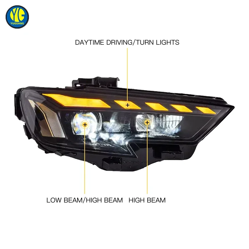 For A3 8v Headlights Sportback Limousine 2017 2020 Year Car Accessories LED Head Light Upgraded Head Lamp DRL