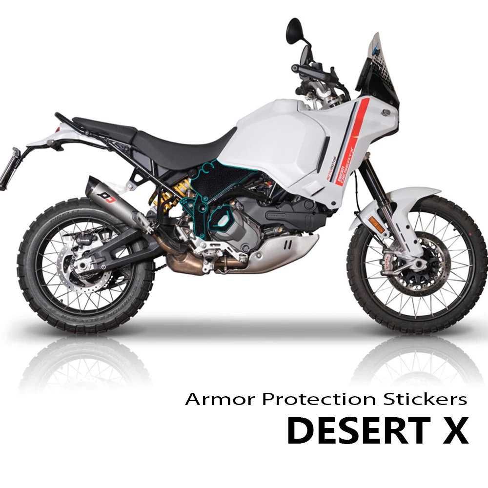 

For Ducati Desert X DesertX 2022 2023 Motorcycle Body Thickened Anti Scratch Resistant Skid Rubber Protective Decal Sticker