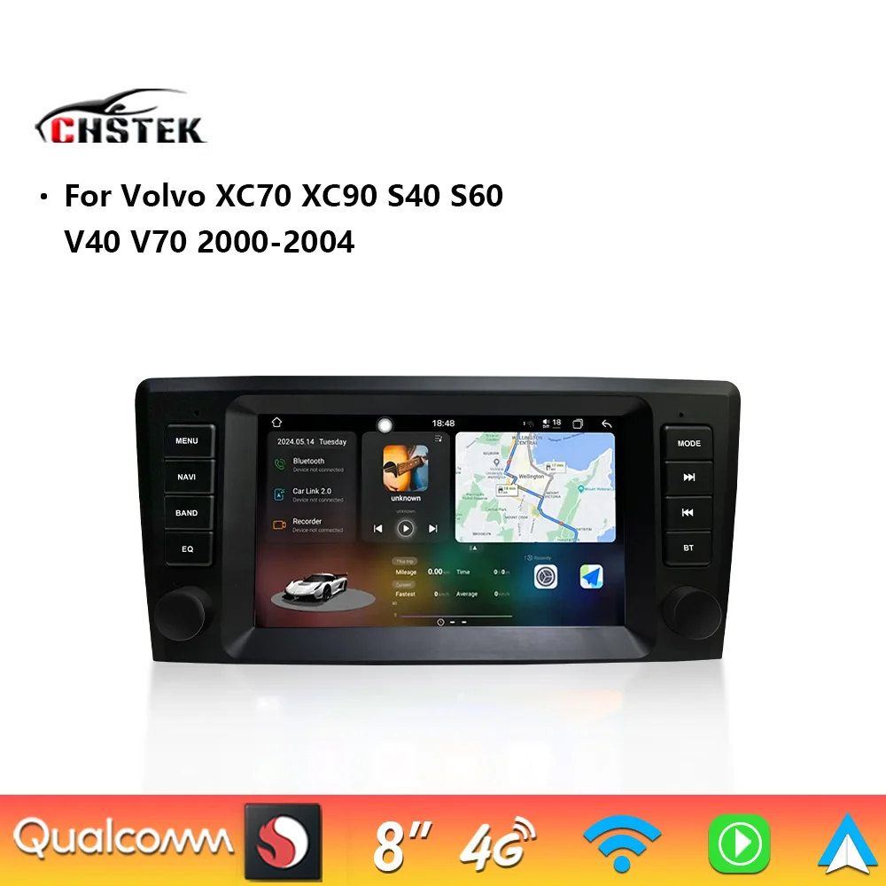 

Car Radio Android Auto For 2000-2004 Volvo V40 V70 S40 S60 XC70 XC90 Carplay Autoradio Navigation Bluetooth WIFI 4G Audio CHSTEK