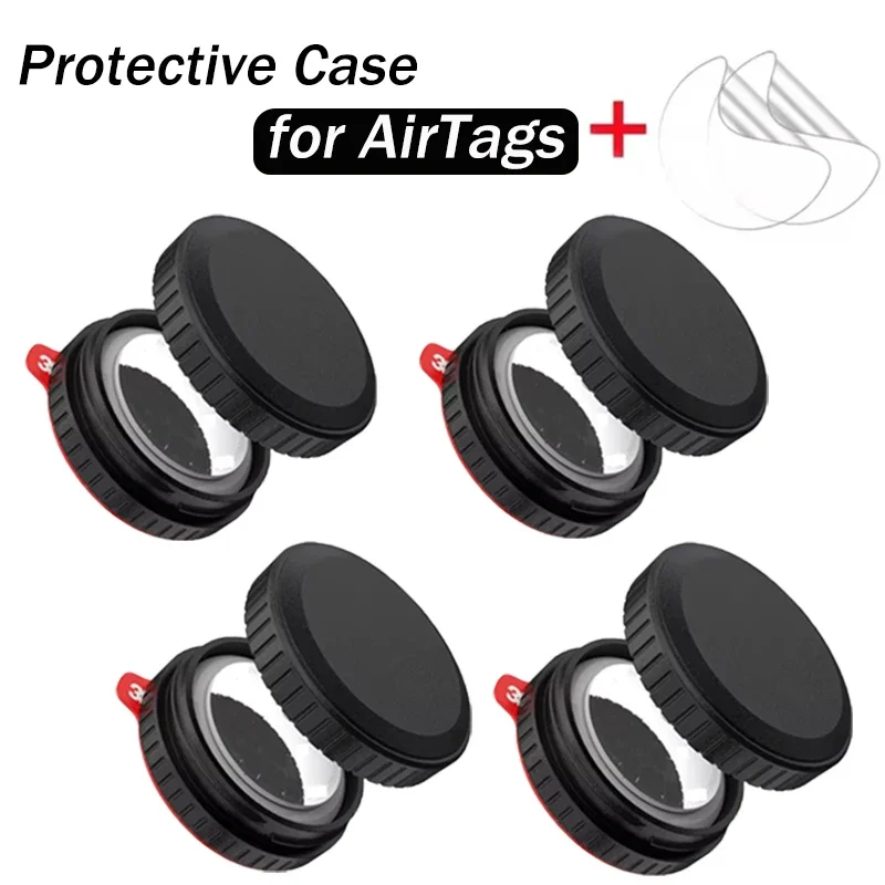 Protective Cover Case For AirtTag Waterproof Holder With Adhesive Sticker Suitable Apple Airtag Case For Bike Wallet Suitcase