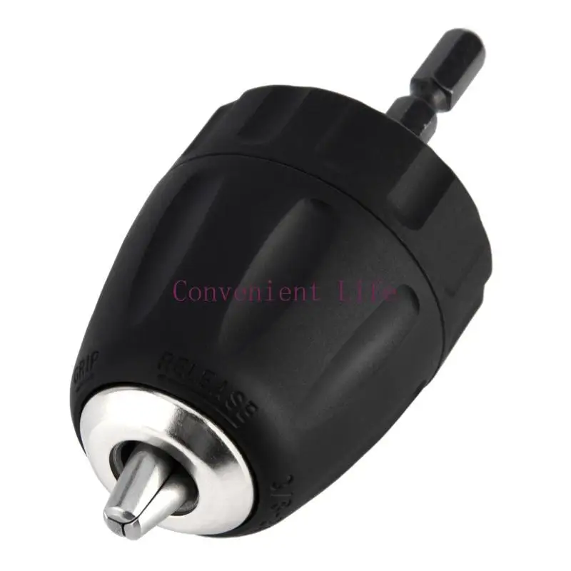 

L1EE 0.8-10mm Keyless Drill Chuck Adapter 3/8-24UNF Mount Thread Impact Chuck Converter Quick Release Conversion Tool Steel