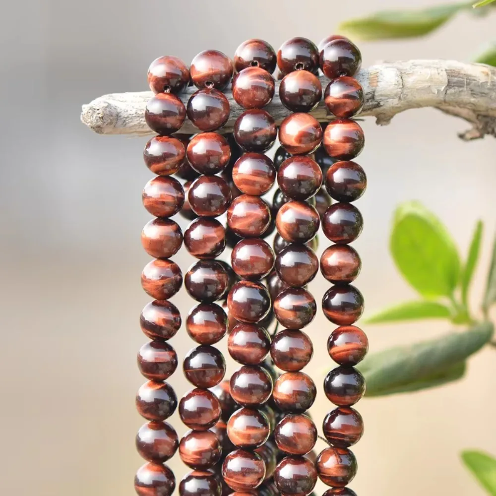 Grade AAA Natural Red Tiger's Eye Beads NOT Dyed 6mm-18mm Smooth Polished Round 15 Inch Strand TE05