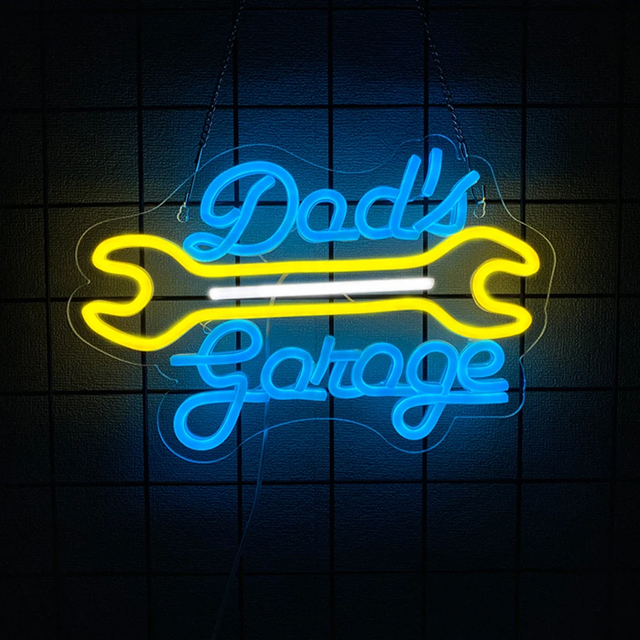 Car Maintenance Series Neon Signs, Tools Led Icon Usb Powered, Used For Man Caves, Garages, Workshops, Auto Parts Stores Decor.