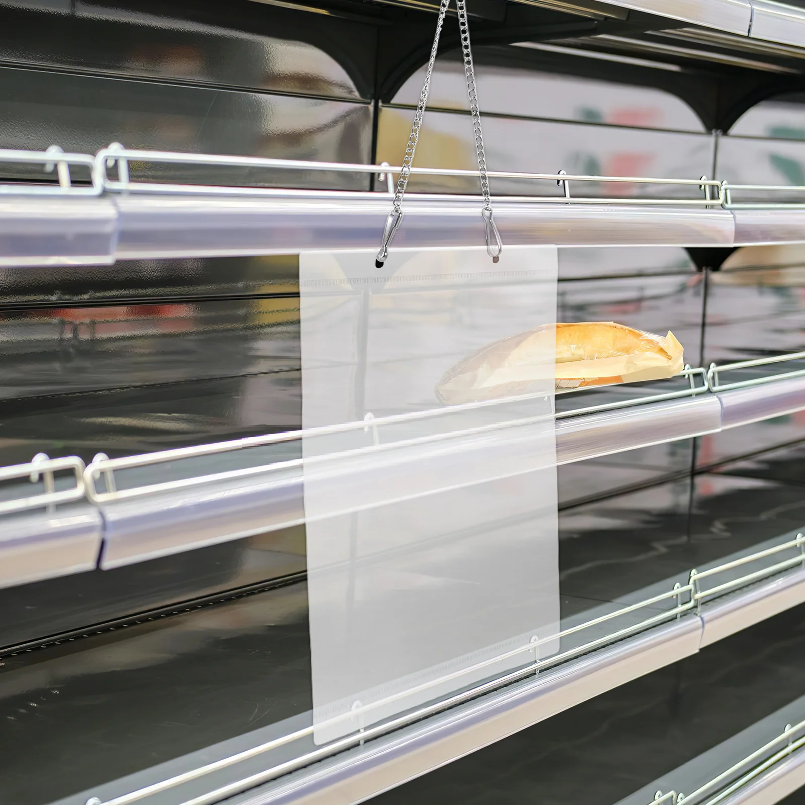 

1 Set Side-Insert Price Tag Holder Clear Display Pocket Poster Hanger A5 Size Lightweight Supermarket Label Organizer