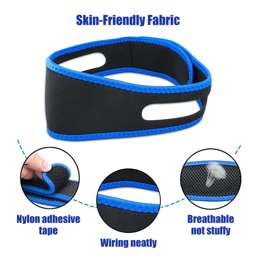 Breathable Anti Snore Belt Stop Snoring Chin Strap Woman Man Night sleep Support Aid Tools Snoring Protection Jaw Band Sleep Aid