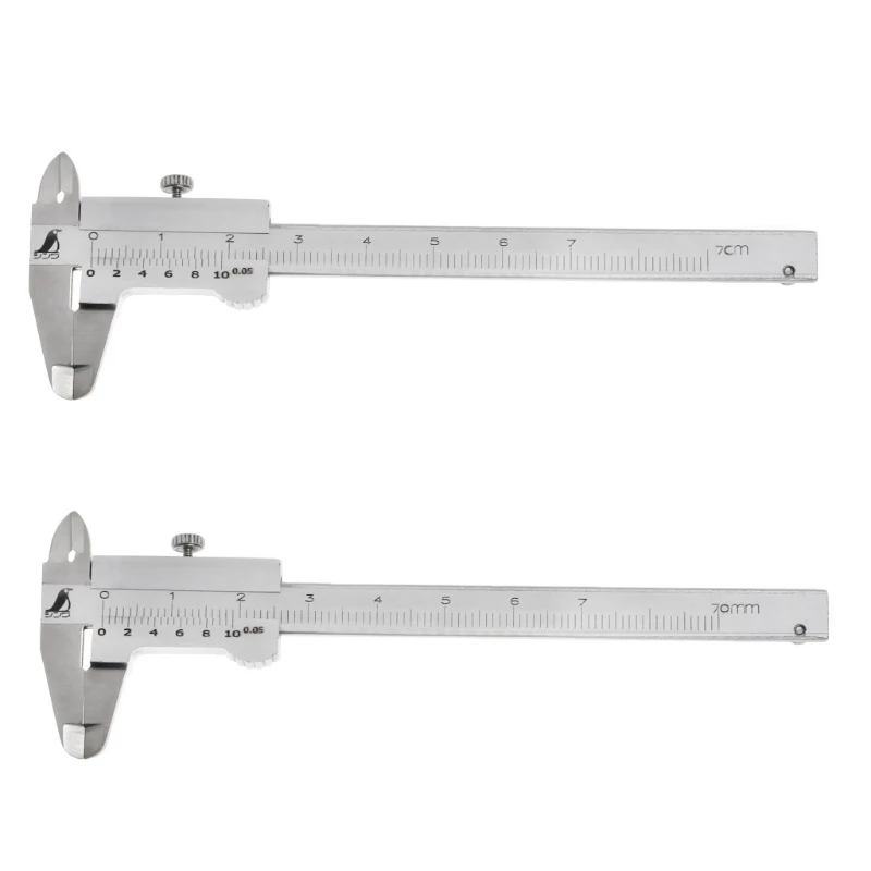 Mini Vernier Caliper 0-70mm Guage Pocket Stainless Hardened Metric Machinist