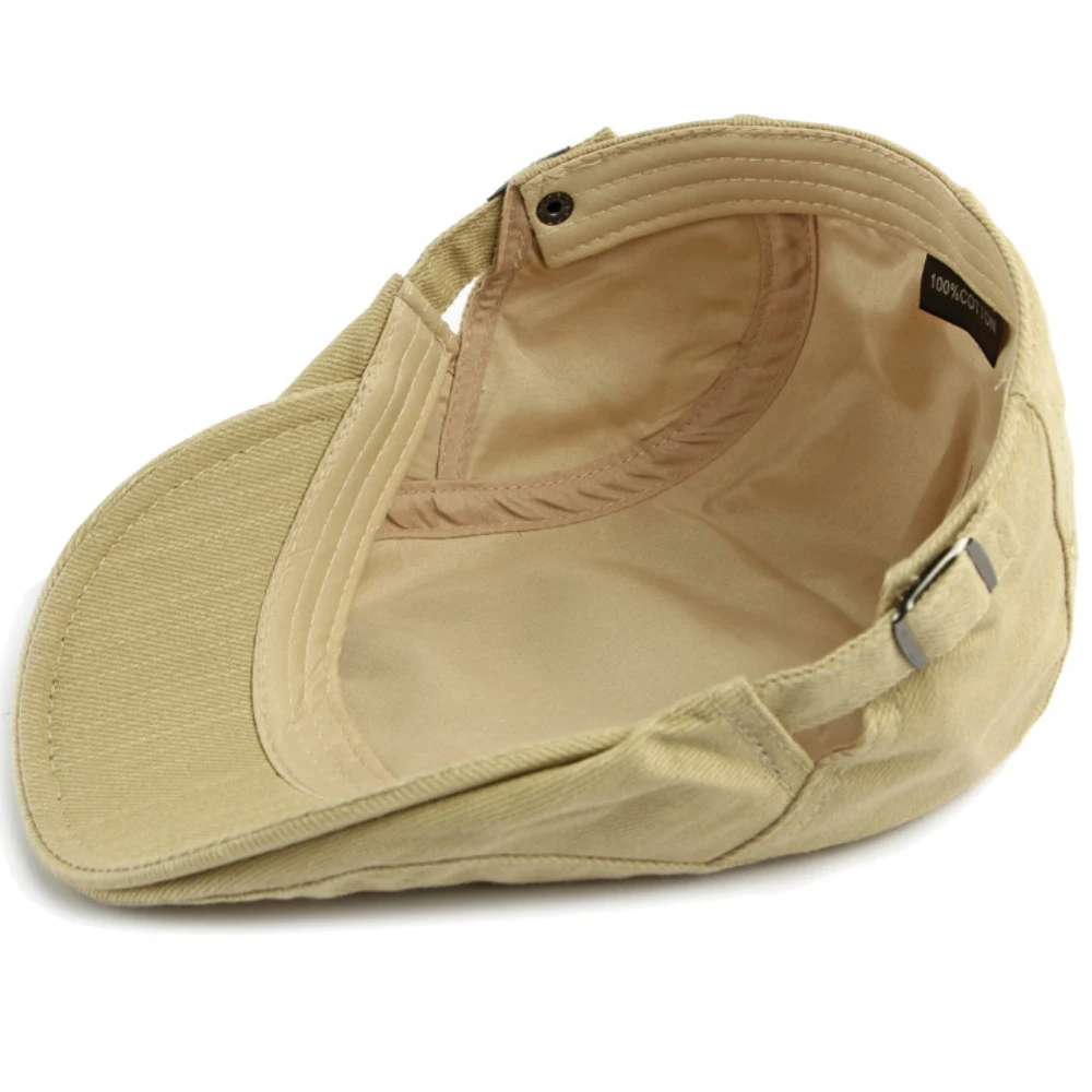 HT5096 Baskenmützen für Herren und Damen, Vintage Künstler-Mütze, Unisex Einfarbige Schiebermütze, Frühling-Sommer Baskenmütze – Detail 10