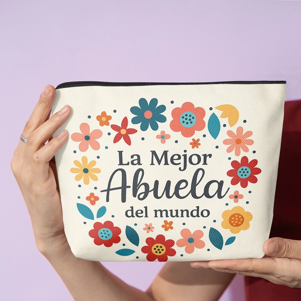 1 Makeup Bag, World'S Best Grandmother, Stylish Wallet with Zipper, Snack Bag for Work, Skincare Product Storage Bag