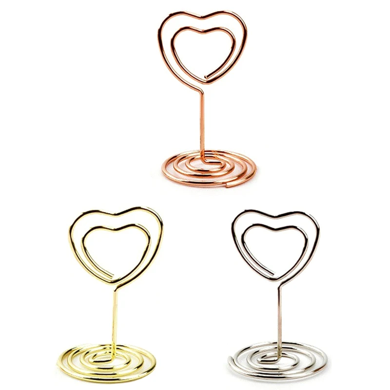 Photo Clip Office Decoration Iron Message Clip Card Clip Office Desk Decoration Heart-Shaped Creative Message Clip