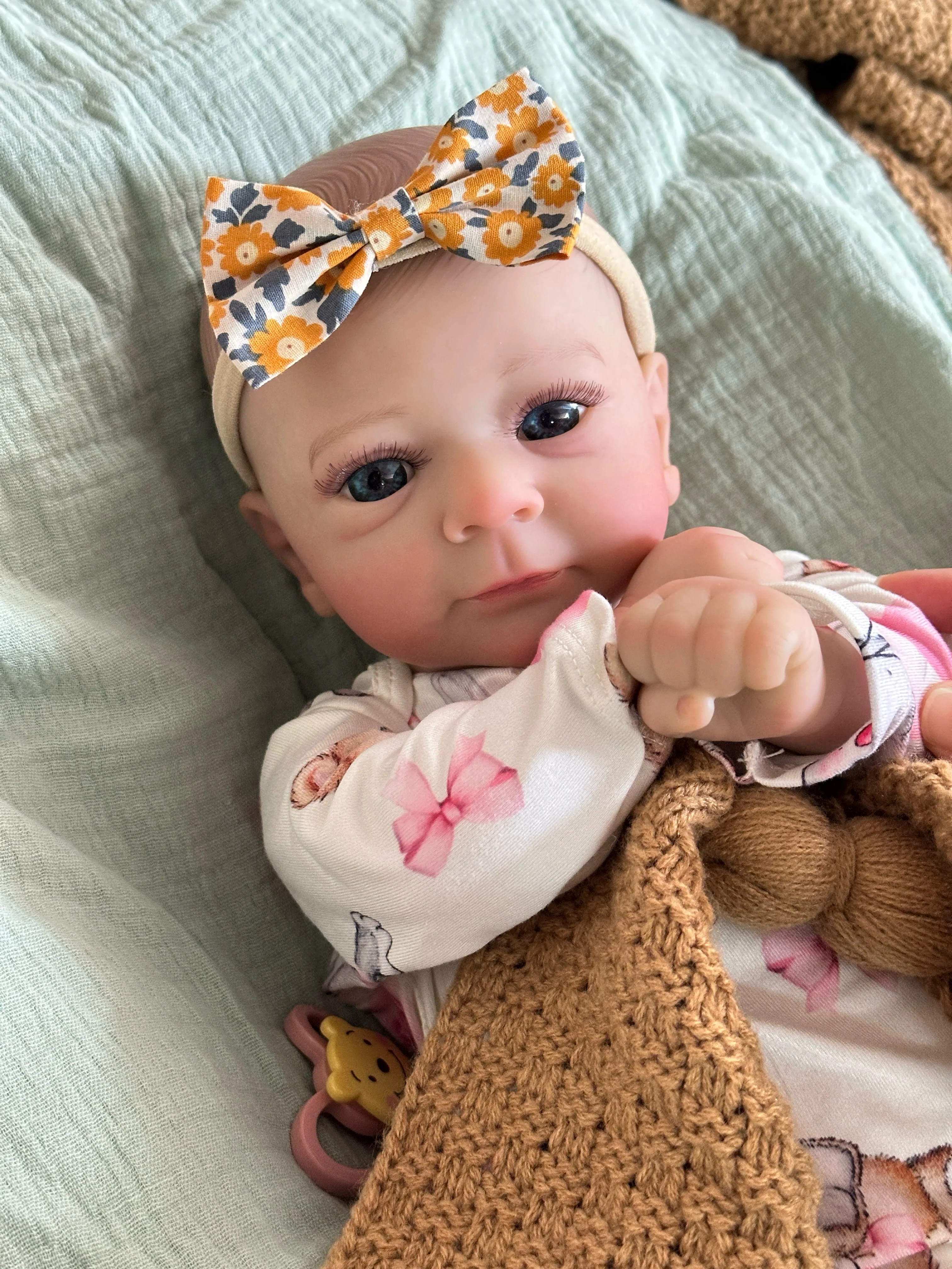 

Cokela 19inch/48cm Real baby doll Real Soft Touch Baby Realistic Silicone Reborn Baby Doll With Hand-Drawing Hair