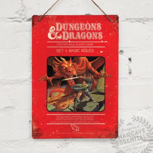 D & d Grundregeln decken Vintage Metall Wand schild Retro Pub Bar Mancave Gamer Rolle