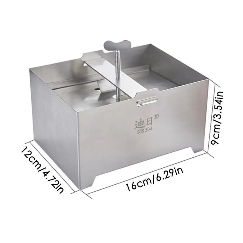 Paneer قالب الفولاذ المقاوم للصدأ Paneer الصحافة صندوق إزالة جزء المياه الصحافة غسالة صحون آمنة Paneer الضغط ل Paneer محلية الصنع