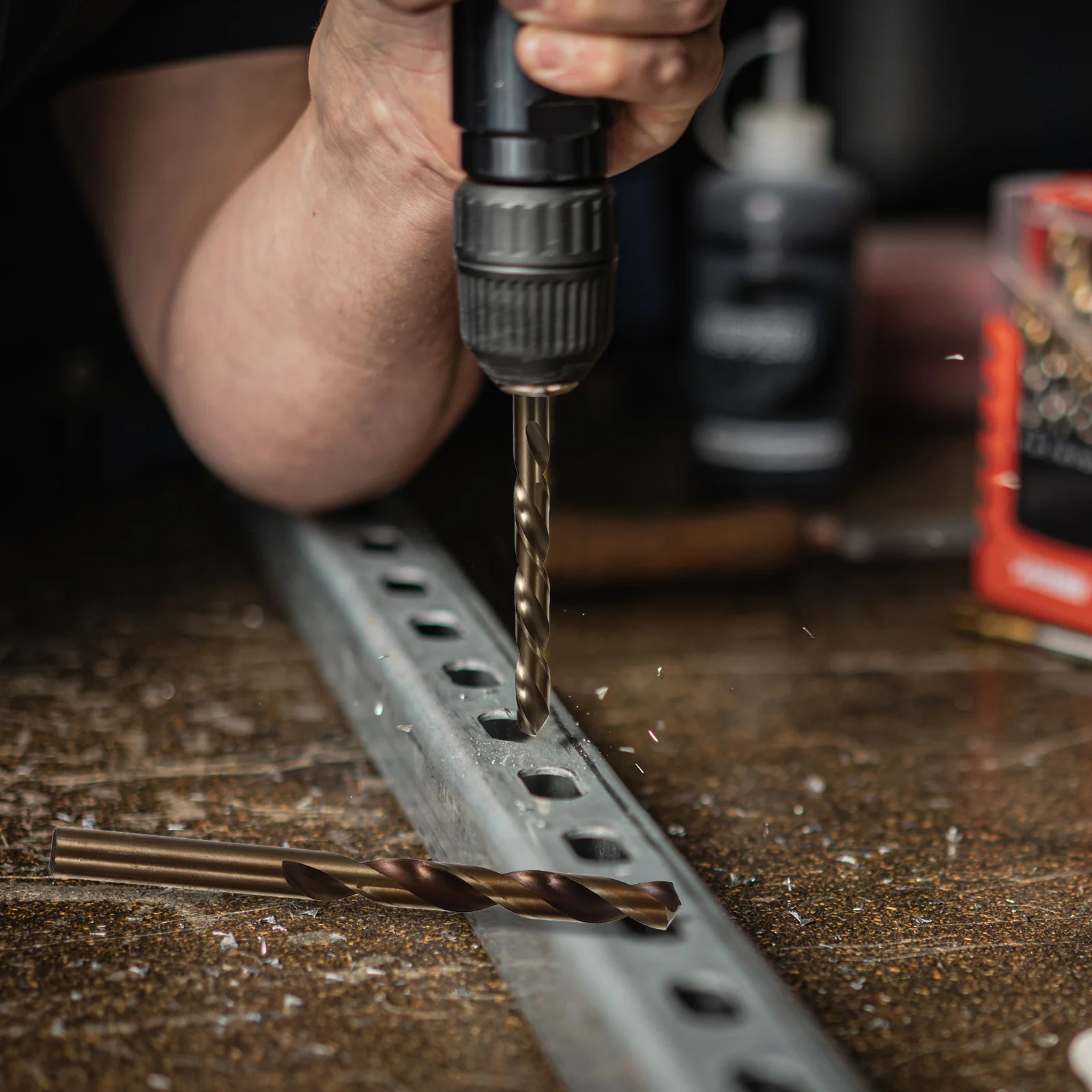 15개 고속강 드릴 비트 세트 (경화 금속, 스테인리스 스틸, 코발트 자동 중심 조정 드릴 비트 세트)