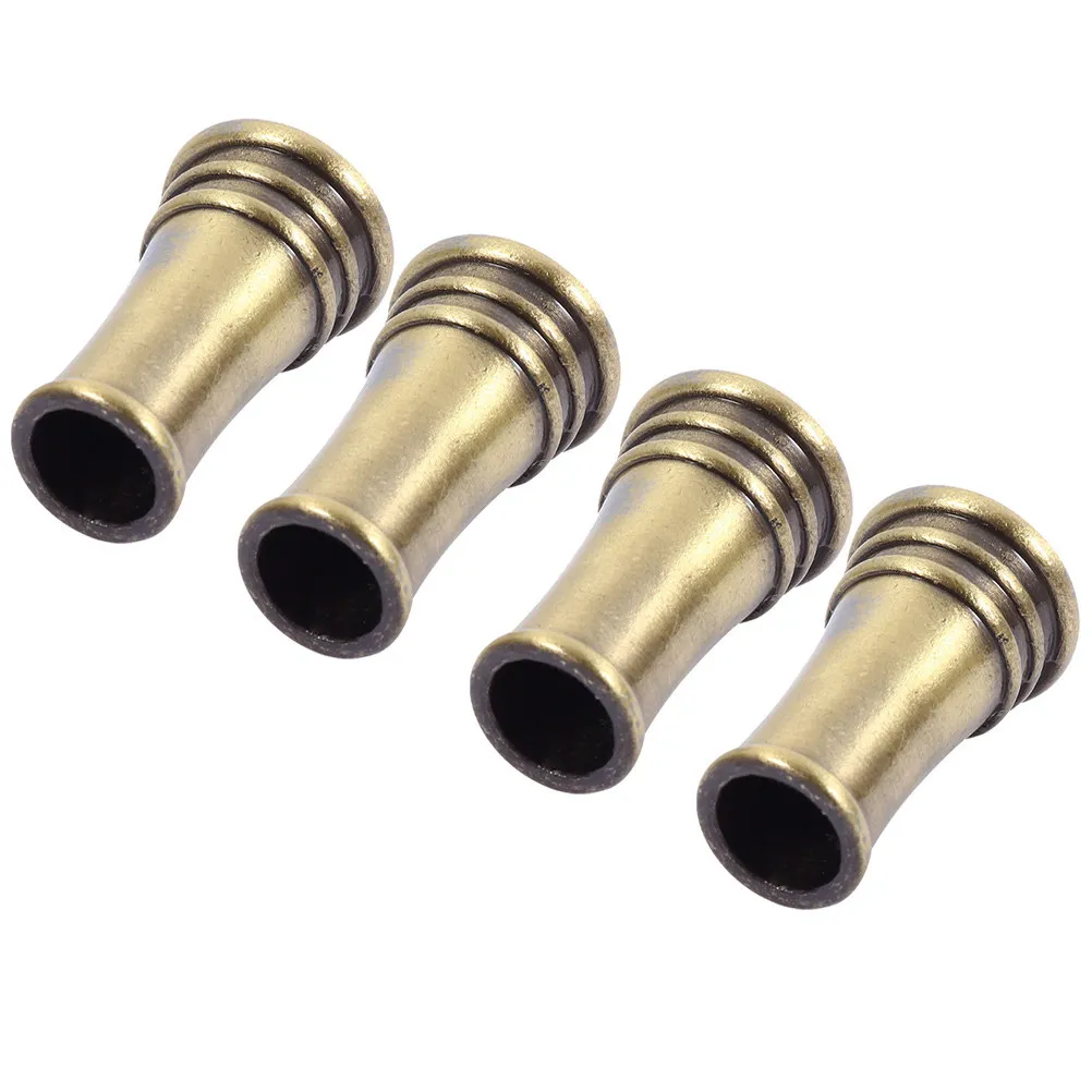 4Pcs Desktop Copper Pen Holder Round Metal Pen Rest Stand for Office Study Library Bedroom Dressing Table Fountain Ink Quill