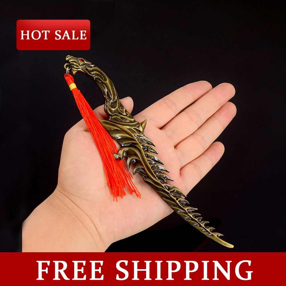 22cm Eldenn Game Peripheral Transformation Sword Katana All-metal Crafts Death Dagger Toy Model Ornament Skeychain Boys Gifts